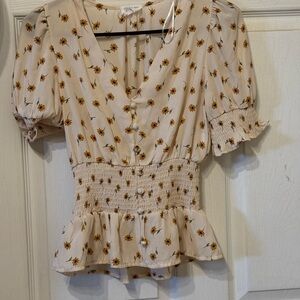 Sienna Sky Cream Floral Blouse